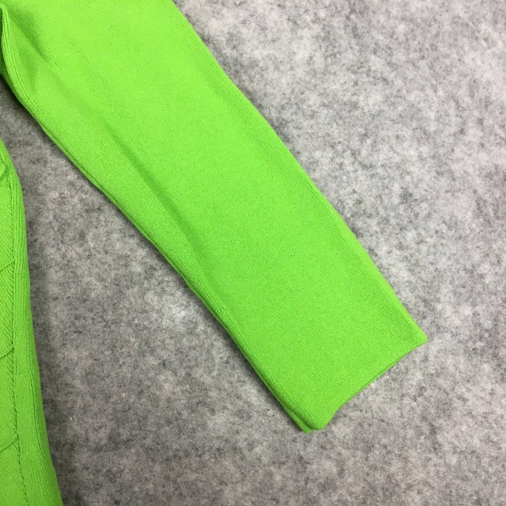 Spenser Jeremy Sweater PP PS Button Cardigan Lime Green Fine Gauge Knit V Neck - Picture 3 of 14